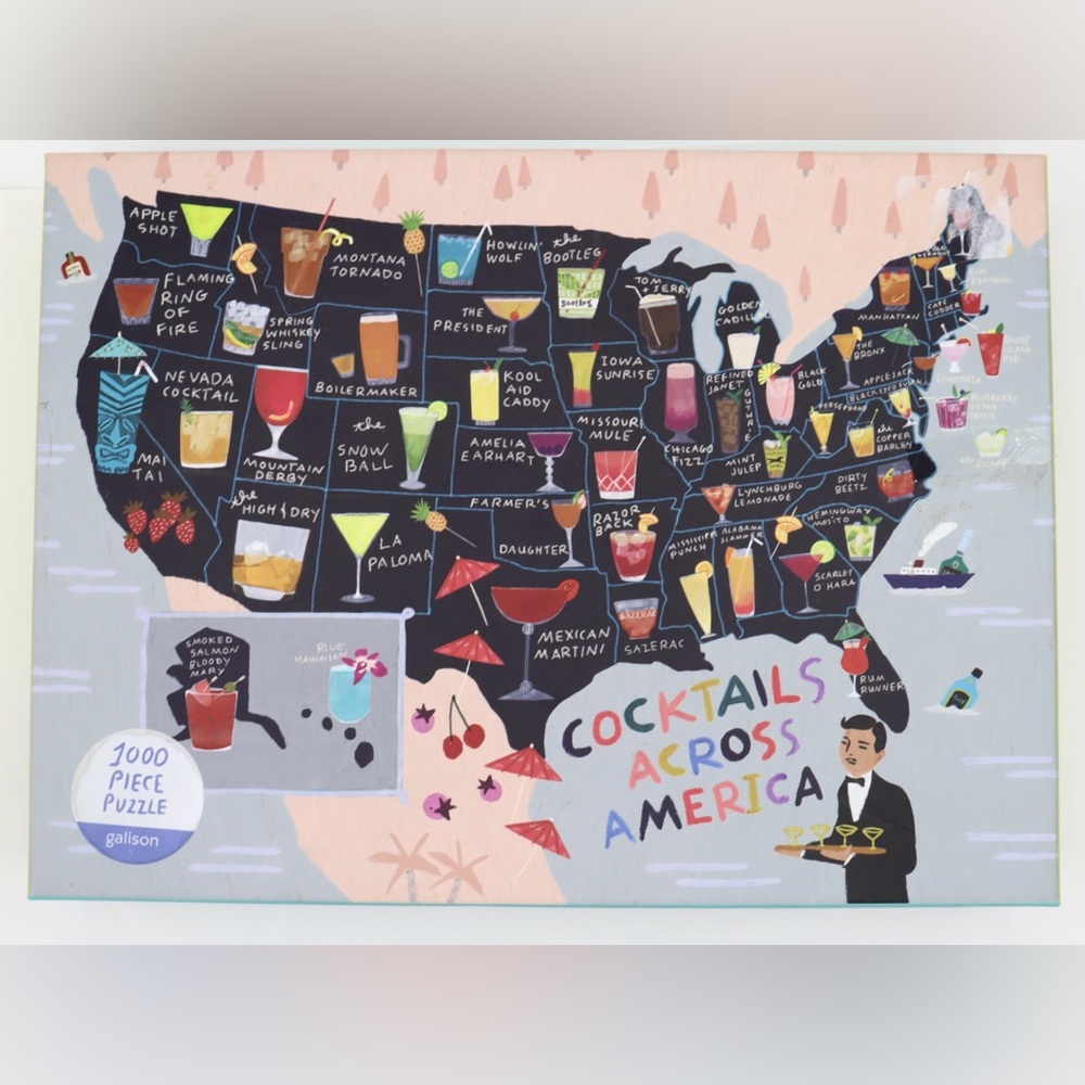Gallison 1000 piece puzzle Cocktails Across America